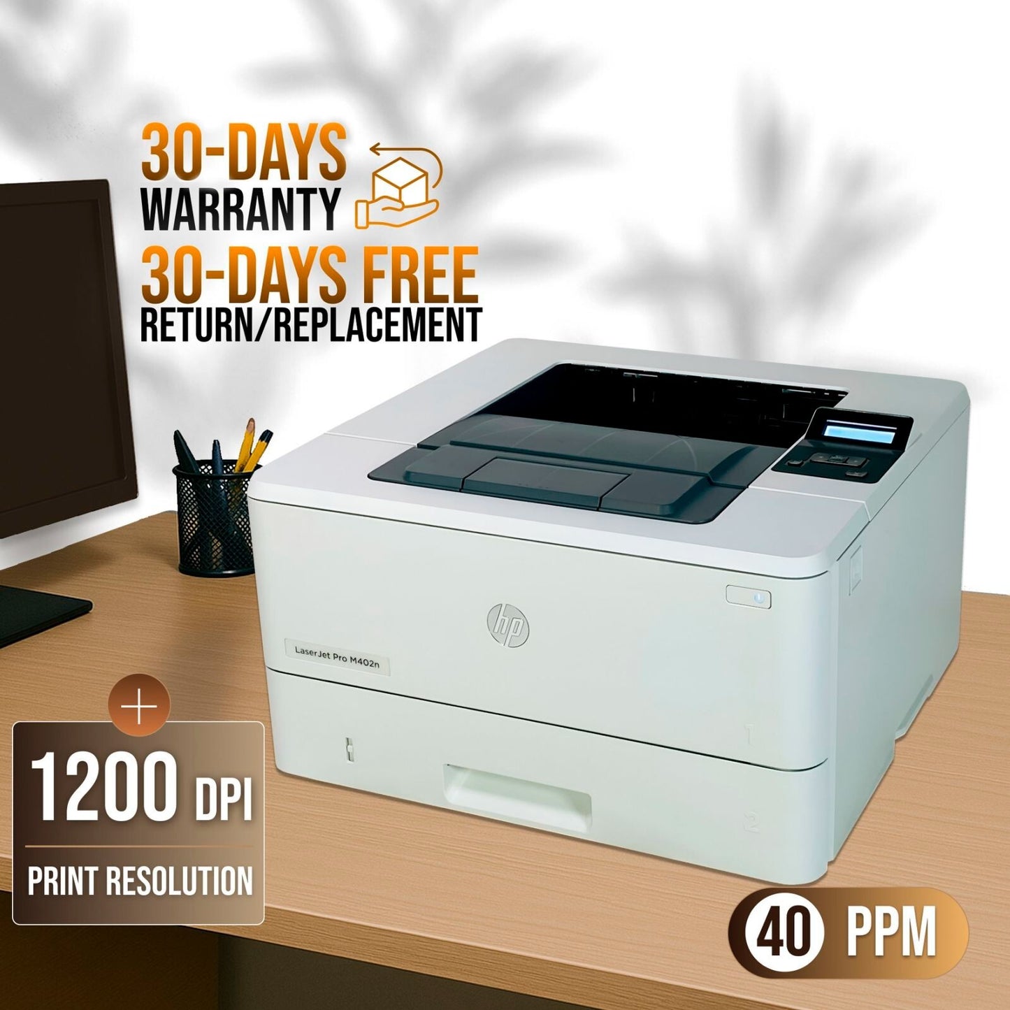 HP LaserJet Pro M402n Monochrome Fast Laser Network Printer