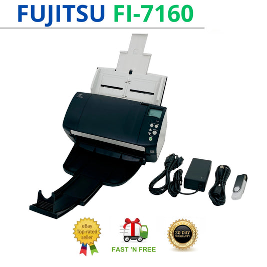 Fujitsu Fi-7160 600DPI Duplex Scanner – Desktop, Full Package, Grade A