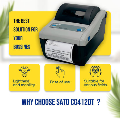 SATO CG412DT Thermal 4x6 300 x 300 DPI Barcode Label Printer LAN USB