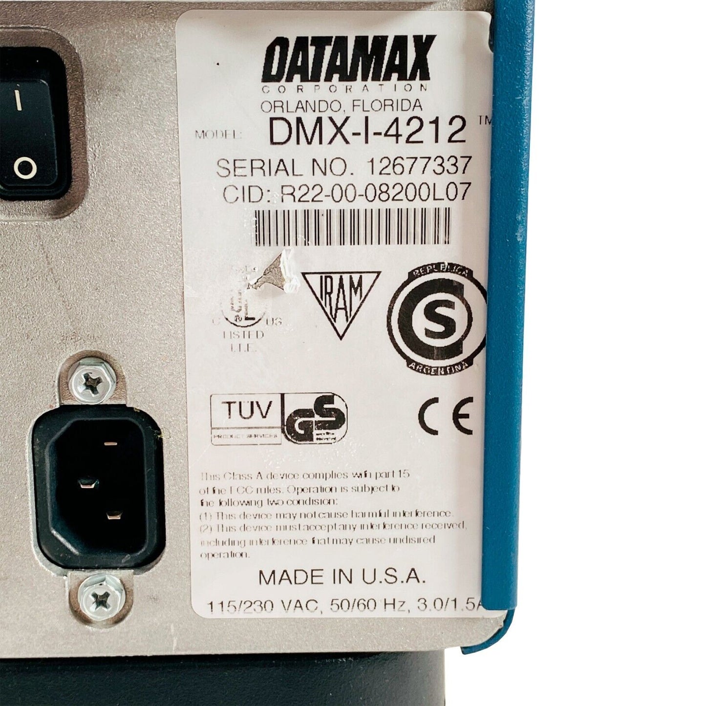 Datamax I-4212 I-Class Thermal Transfer Label Barcode Printer