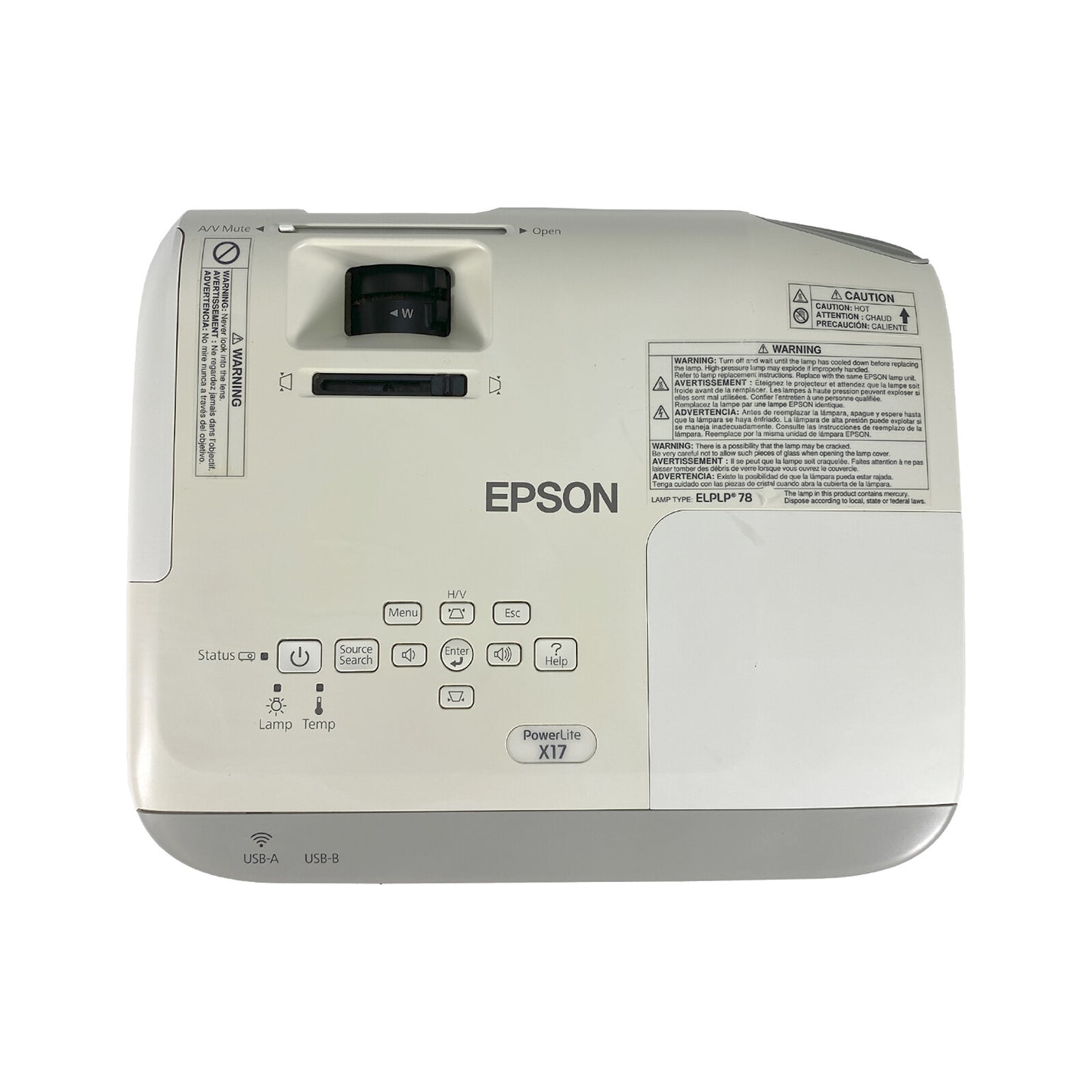 Epson PowerLite X17 3LCD Projector 2700 ANSI HDMI HD 1080i w/Accessories bundle