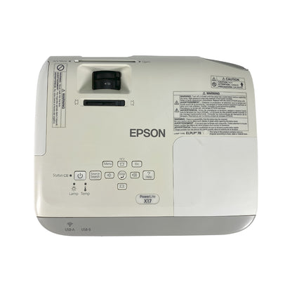 Epson PowerLite X17 3LCD Projector 2700 ANSI HDMI HD 1080i w/Accessories bundle