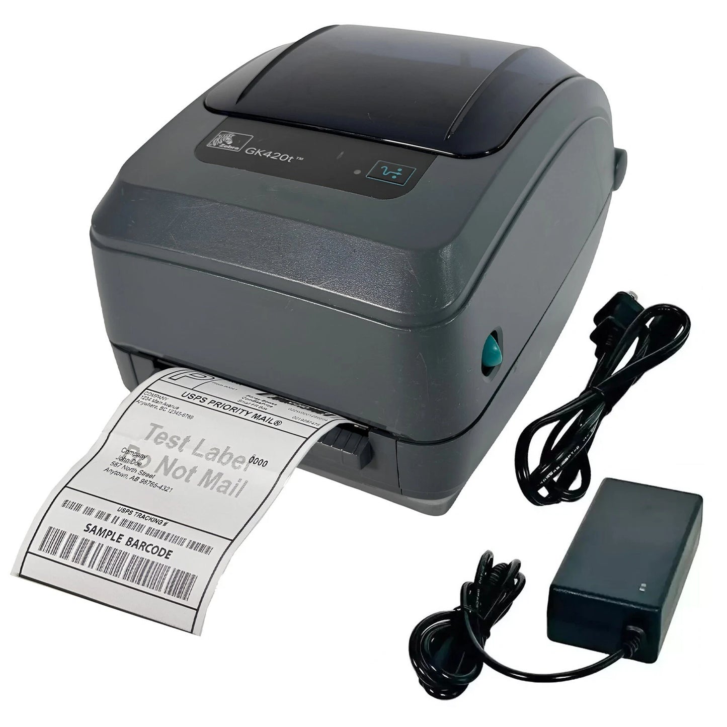 FULLY TESTED Zebra GK420T Thermal Transfer Barcode Label Printer USB Ethernet