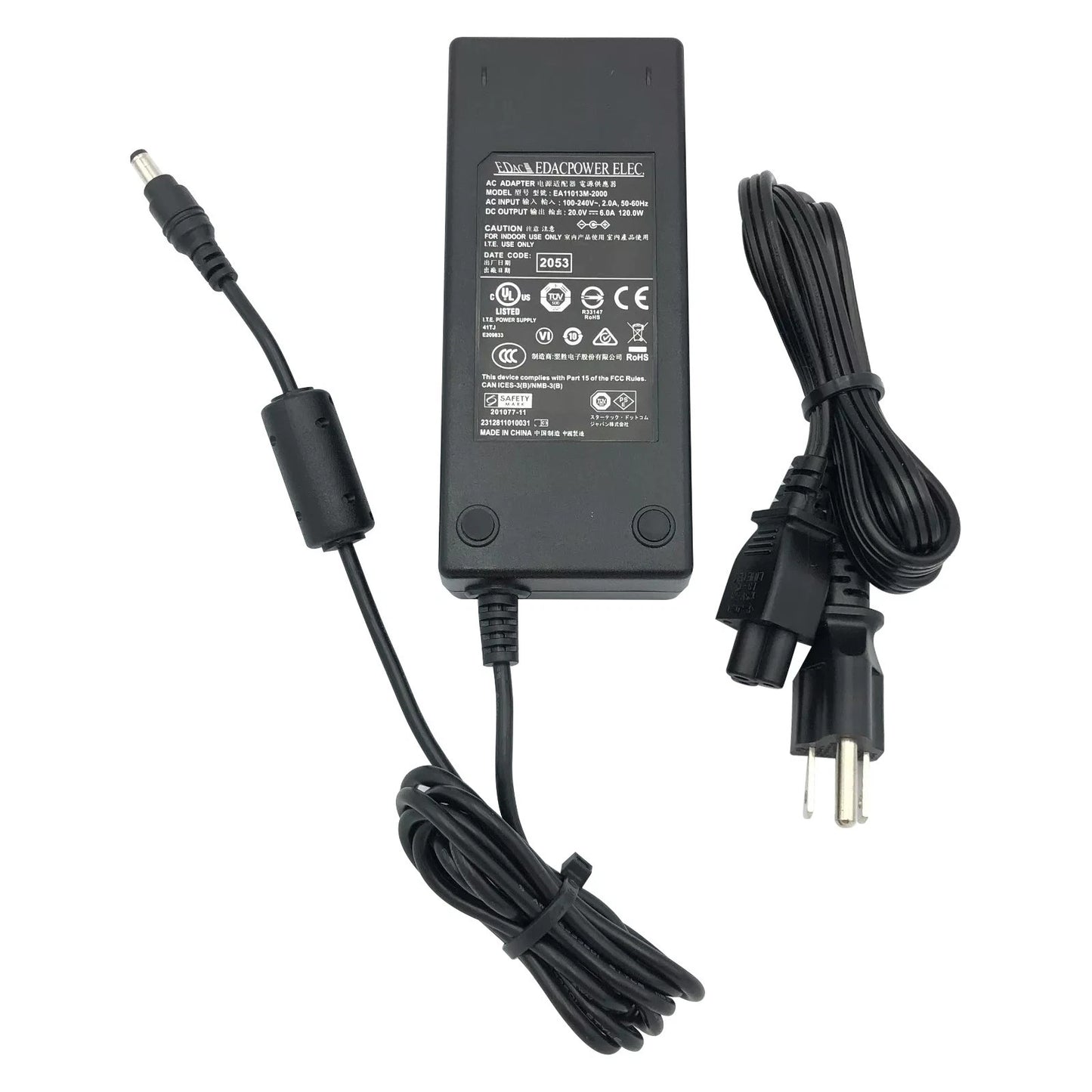 EDac 120W AC Adapter 20V 6A PA-1121-76 Charger for MSI / Clevo