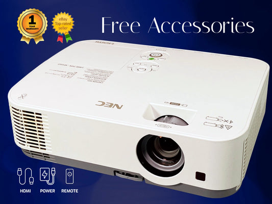 NEC ME331X 3LCD Projector Portable 3300 ANSI Professional 1080p HDMI w/Bundle