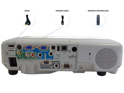Epson PowerLite 95 3LCD Projector Refurbished HD 1080i HDMI Remote bundle