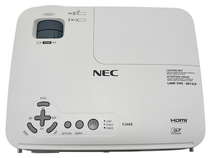 NEC V260X DLP Projector 2600 Lumens NP-V260X 1080i 3D Ready HDMI w/Accessories