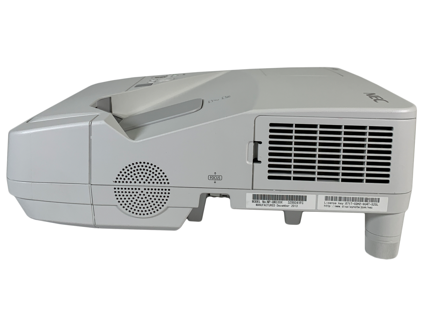 NEC UM330X 3LCD Projector 3300 Lumens HD 1080p Ultra Short Throw HDMI w/Remote