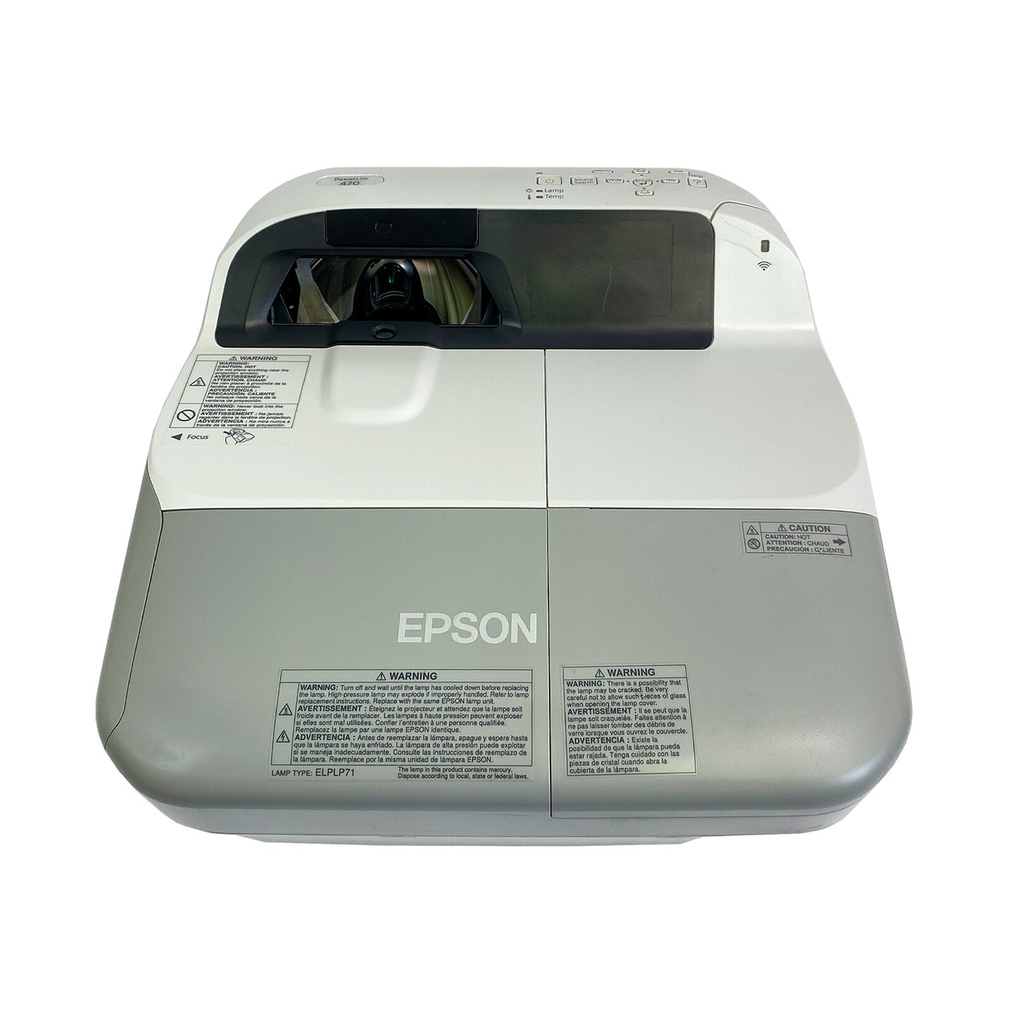 Epson PowerLite 470 3LCD Projector Ultra Short Throw H456A HDMI LAN w/Bundle