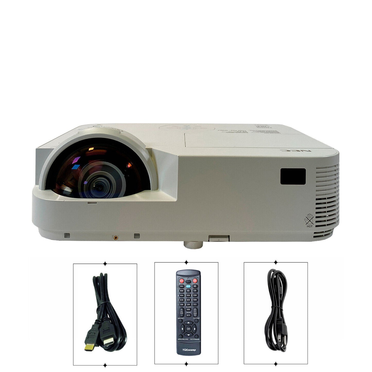 NEC M353WS DLP Short-Throw 3D Projector Crestron w/Accessories