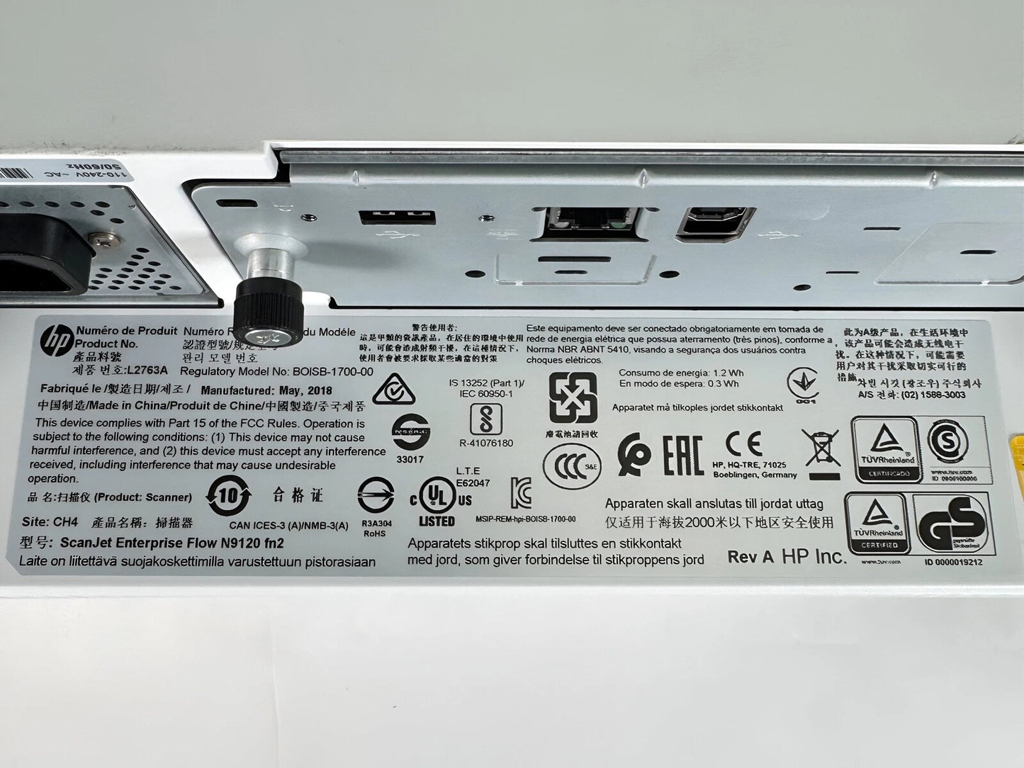HP ScanJet Enterprise Flow N9120 fn2 ADF Flatbed Document Scanner 1200DPI