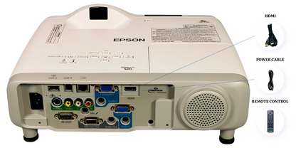 Epson PowerLite 520 3LCD Projector Short-Throw 2700 Lumens with Accessories Bundle