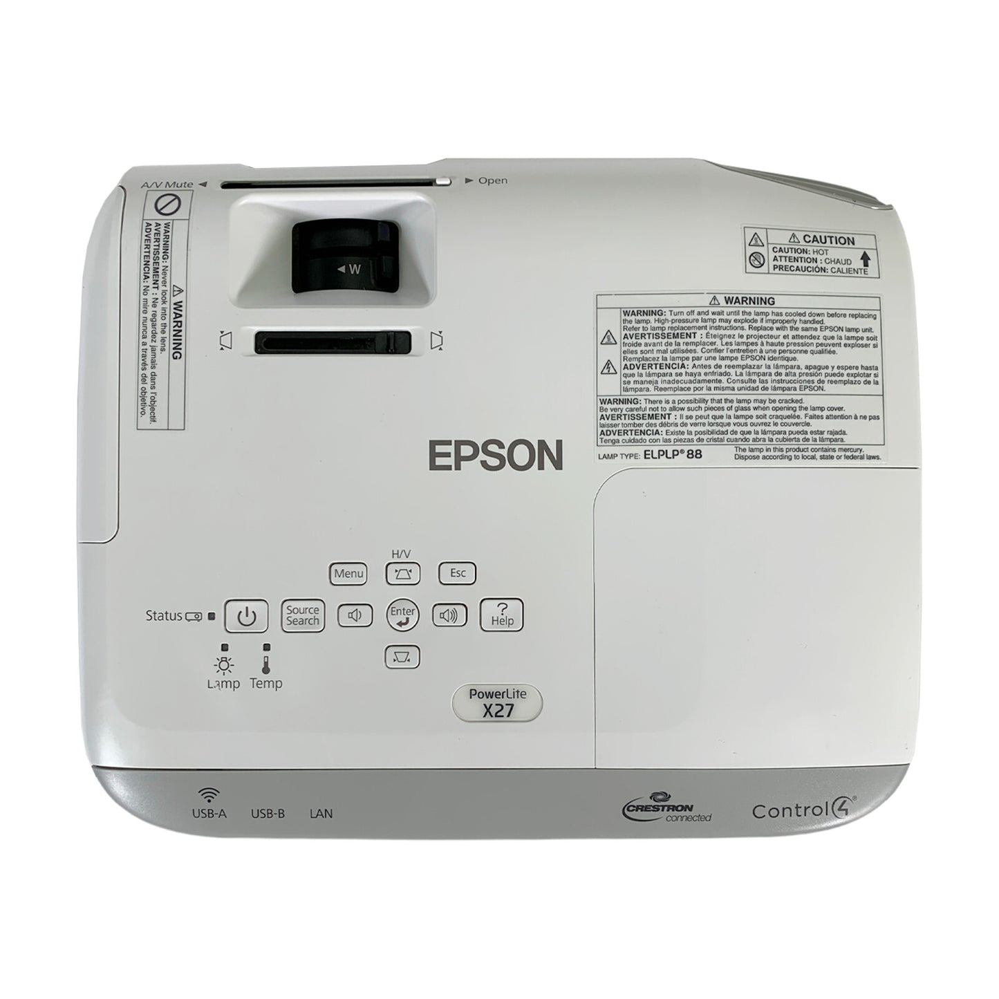 Epson PowerLite X27 1080i 3LCD Projector 2700 ANSI with Accessories Bundle