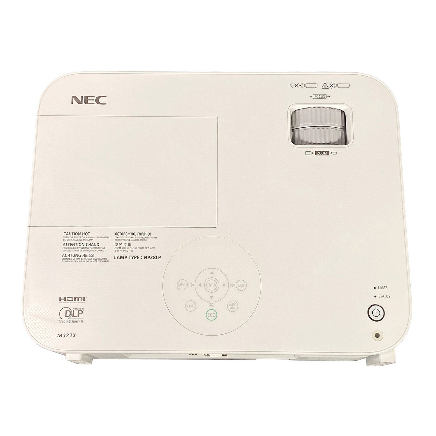 NEC NP-M322X DLP Projector Portable 3200 ANSI Office HD HDMI 1080p w/Bundle