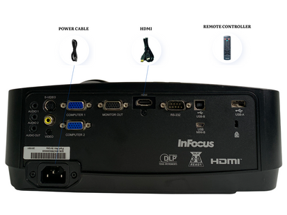 InFocus IN124a DLP Projector Portable Professional 3500 Lumens HD 1080p 3D HDMI