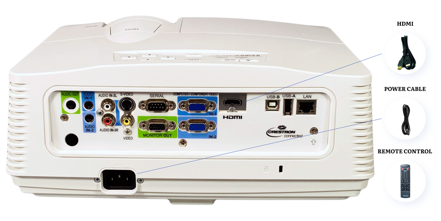 Mitsubishi WD720U-G DLP Projector 4,300 Lumens PC 3D Ready