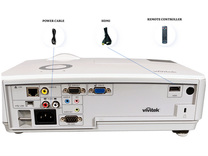 ViviTek D859 DLP Projector 3600 ANSI HD HDMI 1080i w/Remote