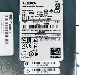 Zebra ZD621 Direct Thermal Label Printer Cutter USB LAN BT 🔥 Expertly Serviced