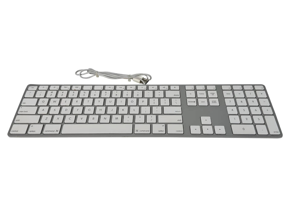 Apple A1243 Aluminum Wired Keyboard MB110LL/A🚀Full Size, Slim, Mac, Genuine OEM