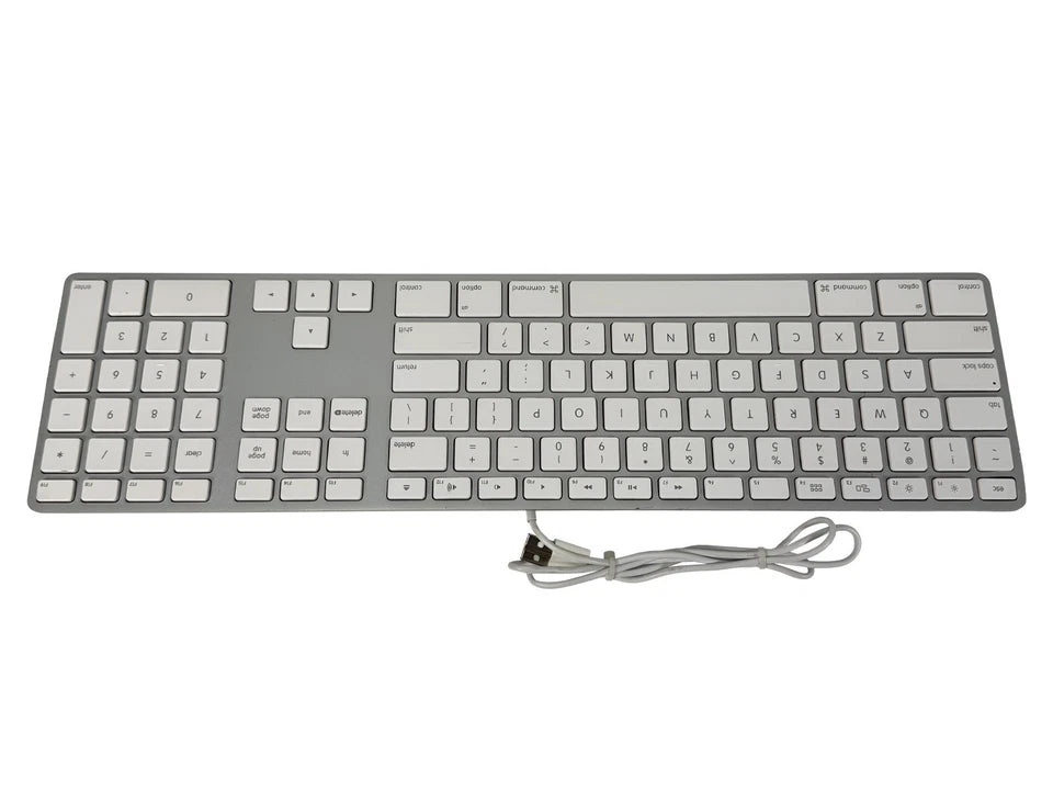 Apple A1243 Aluminum Wired Keyboard MB110LL/A🚀Full Size, Slim, Mac, Genuine OEM