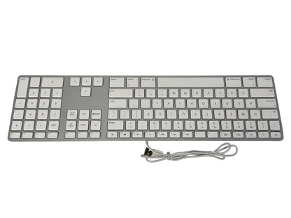 Apple A1243 Aluminum Wired Keyboard MB110LL/A🚀Full Size, Slim, Mac, Genuine OEM