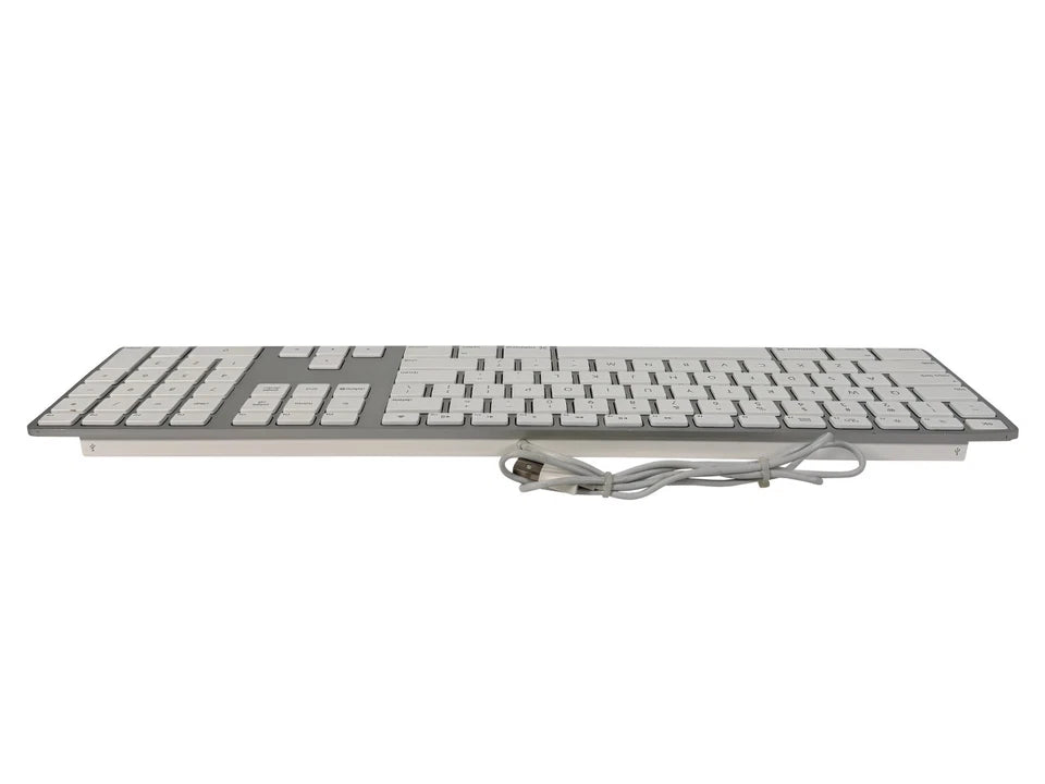 Apple A1243 Aluminum Wired Keyboard MB110LL/A🚀Full Size, Slim, Mac, Genuine OEM