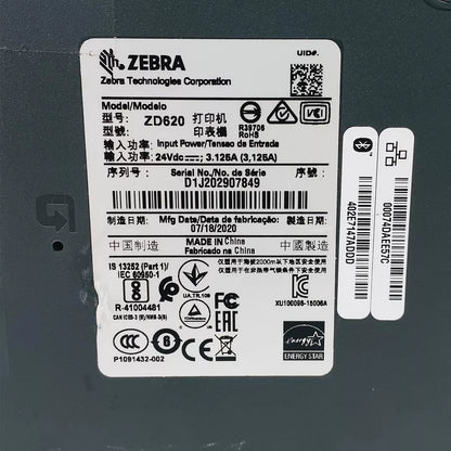 Zebra ZD620 (Earlier Model Than ZD621) Direct & Thermal Transfer Label Printer