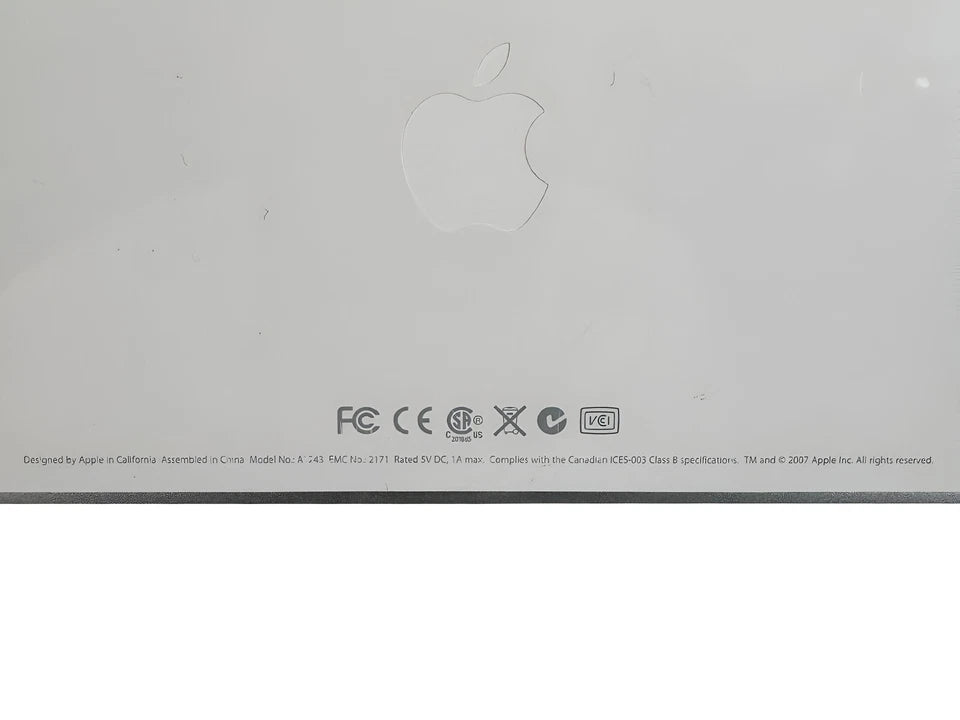 Apple A1243 Aluminum Wired Keyboard MB110LL/A🚀Full Size, Slim, Mac, Genuine OEM