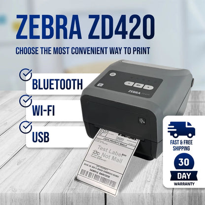 Zebra ZD420 (Earlier Model Than ZD421) Direct & Thermal Label Printer BT WiFi
