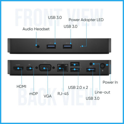 🔥 Genuine Dell WD15 K17A USB-C Docking Station – Business Dock, Dual 4K Display 🖥️⚡