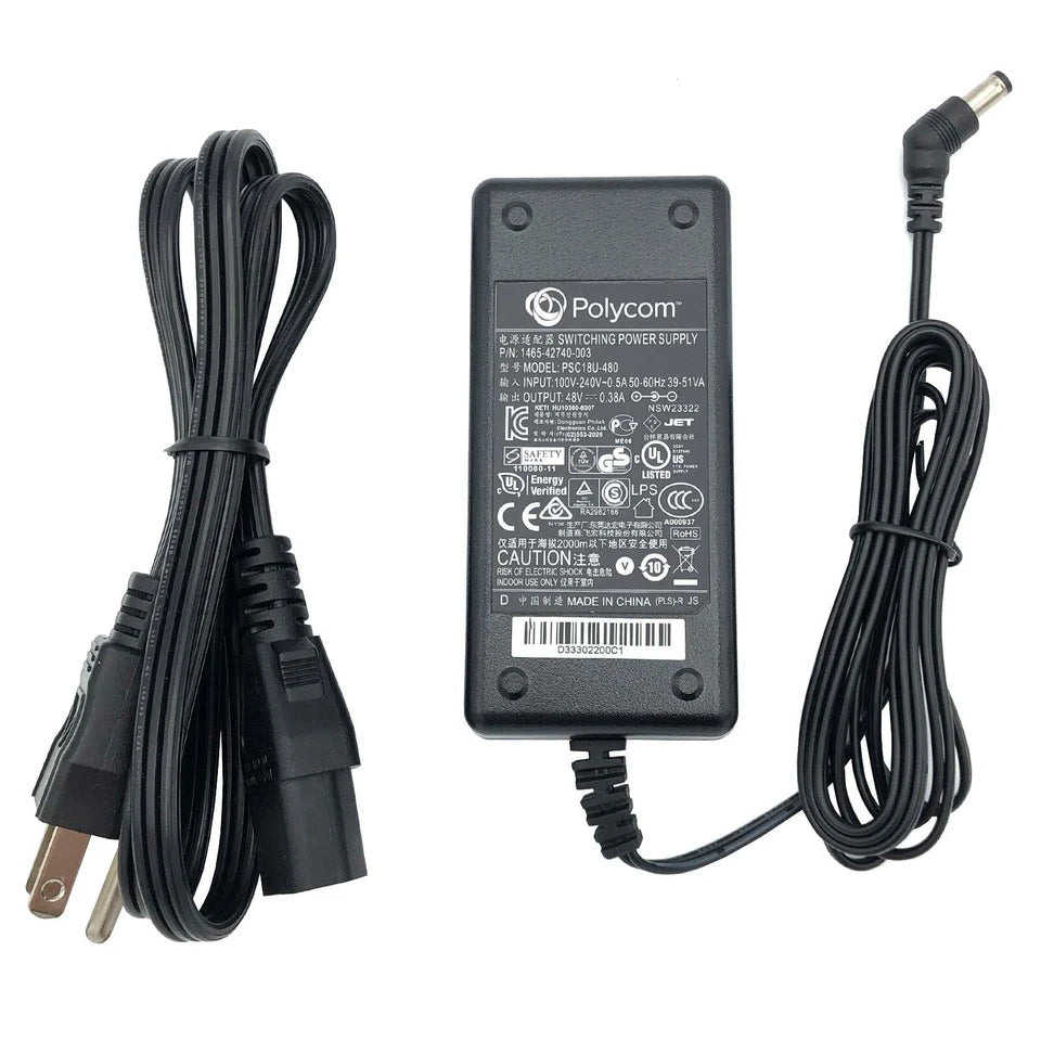 Original Polycom AC Power Supply Adapter PSC18U-480 34-1977-05 Charger