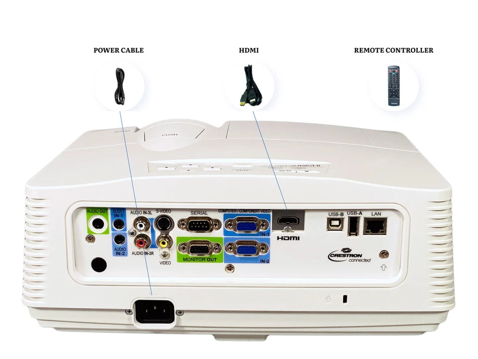 Mitsubishi WD720U-G DLP Projector 4300 Lumens Professional 3D HD HDMI w/bundle