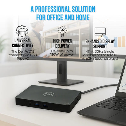 🔥 Genuine Dell WD15 K17A USB-C Docking Station – Business Dock, Dual 4K Display 🖥️⚡