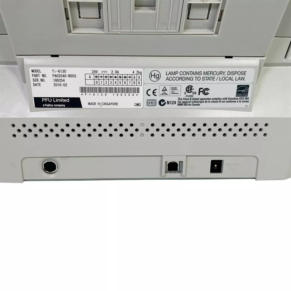 Fujitsu Fi-6130 High Speed Color Document Scanner USB 2.0 w/Bundle GOOD WORKING!