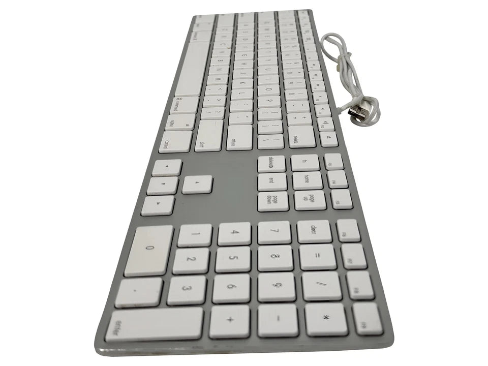 Apple A1243 Aluminum Wired Keyboard MB110LL/A🚀Full Size, Slim, Mac, Genuine OEM