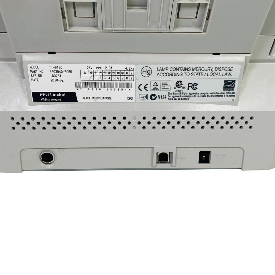 Fujitsu FI-6130 Color Image Duplex Document Scanner – w/ AC Adapter & USB Cable ✅