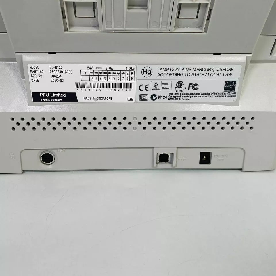 Fujitsu Fi-6130 Color Duplex Sheet-Fed Scanner with Adapter USB Setup Drivers