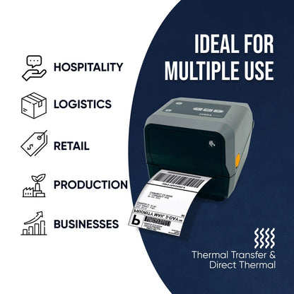 Zebra ZD420 (GK420D Replaces) Direct Thermal Transfer Barcode Printer BT WiFi