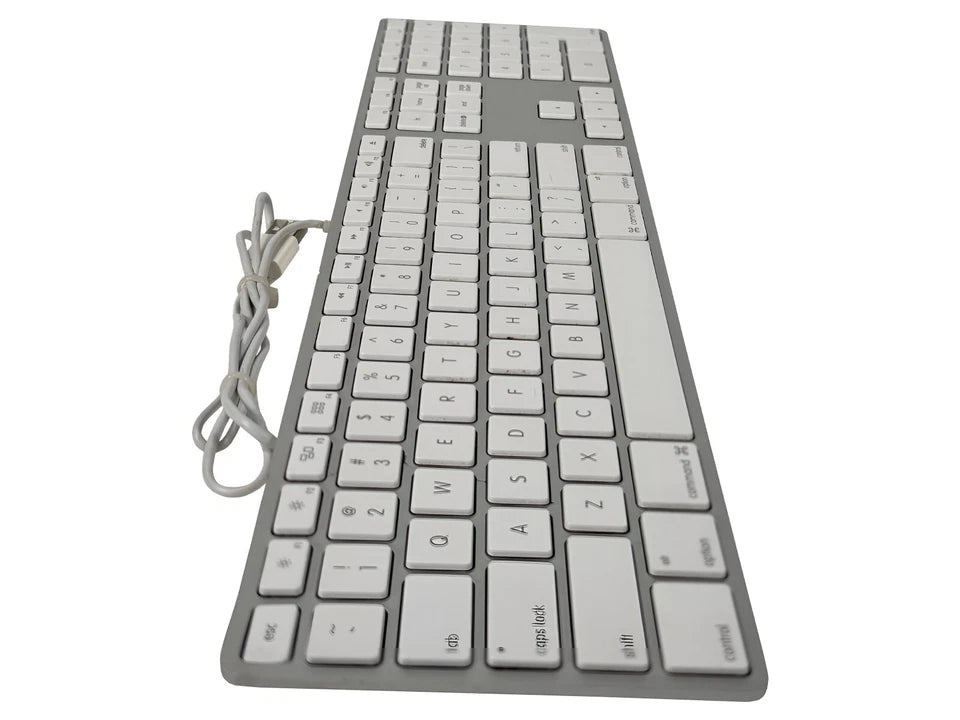 Apple A1243 Aluminum Wired Keyboard MB110LL/A🚀Full Size, Slim, Mac, Genuine OEM