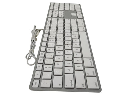 Apple A1243 Aluminum Wired Keyboard MB110LL/A🚀Full Size, Slim, Mac, Genuine OEM