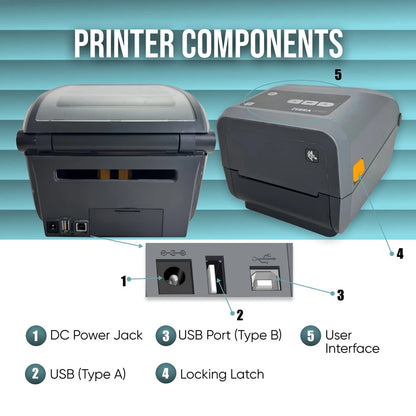 Zebra ZD420 (Earlier Model Than ZD421) Direct & Thermal Label Printer BT WiFi