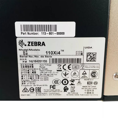 Zebra 110Xi4 Thermal Transfer High-Performance Label Printer 1 YR WARRANTY