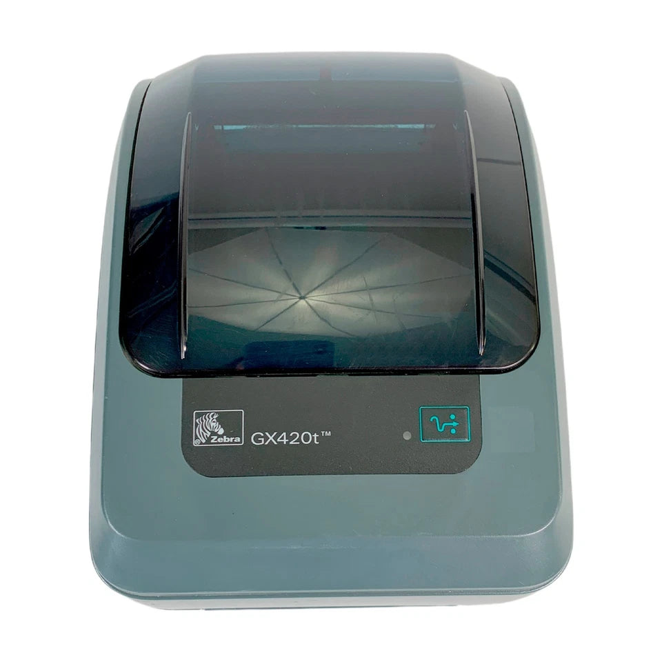 TESTED Zebra GX420T Thermal Transfer Barcode Label Printer USB Ethernet