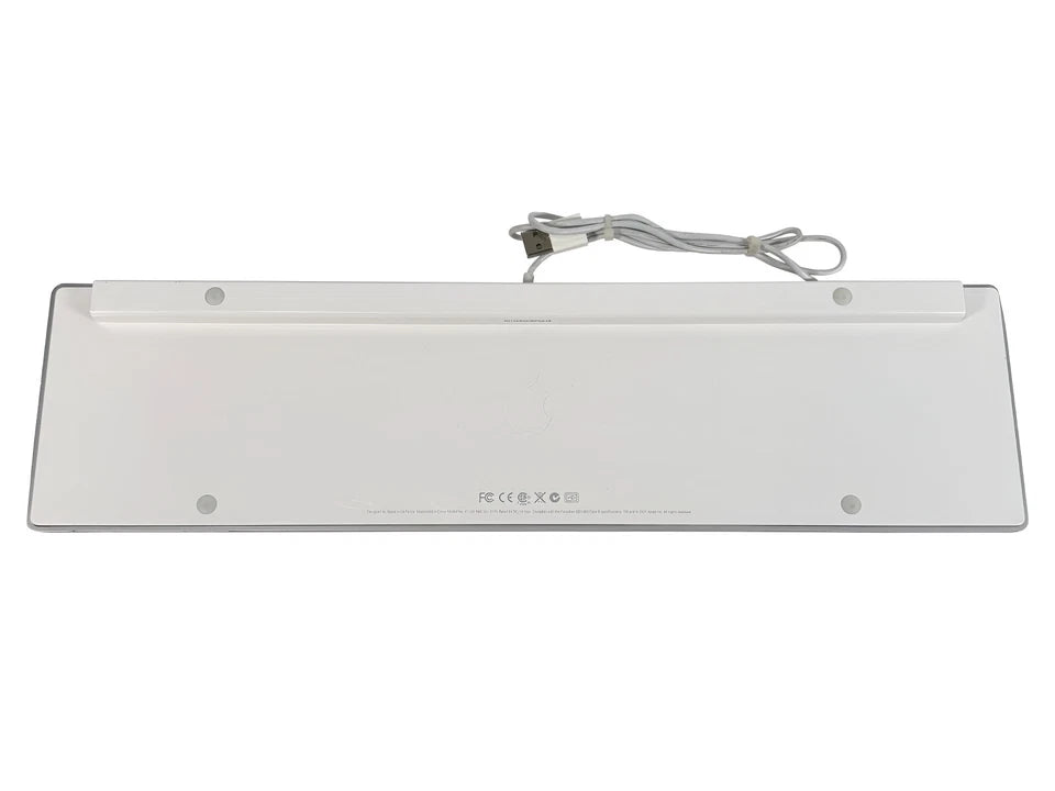 Apple A1243 Aluminum Wired Keyboard MB110LL/A🚀Full Size, Slim, Mac, Genuine OEM