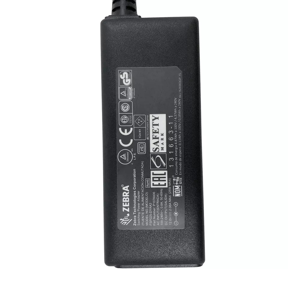 Genuine Zebra FSP025-DYAA3 AC Power Supply 25W For QLn220 QLn320 QLn420 WP.Cord