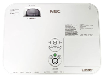 NEC ME331X 3LCD Projector Portable 3300 ANSI Professional 1080p HDMI w/Bundle
