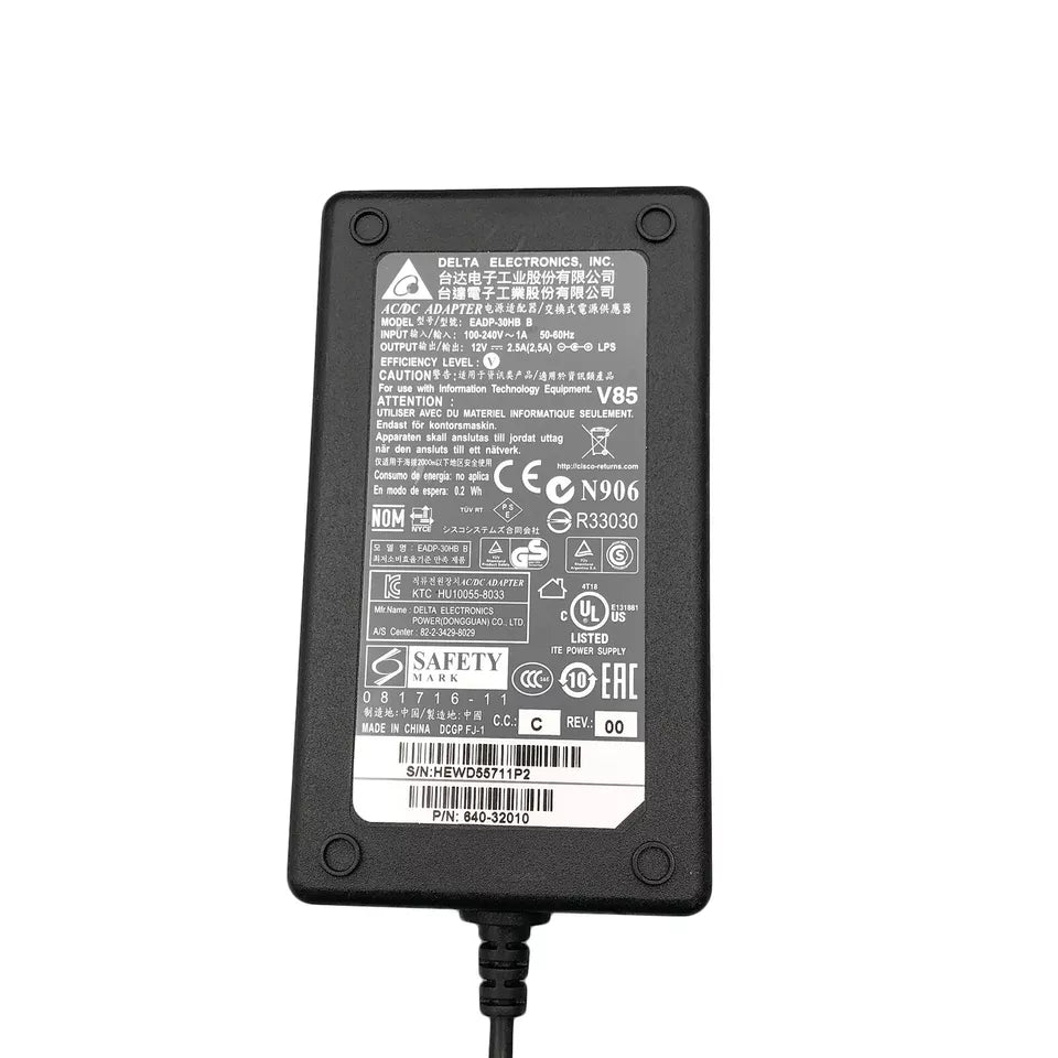 Genuine Delta AC Adapter 12V For Cisco Meraki MX64 MX64W MX67 MX67C MX67W