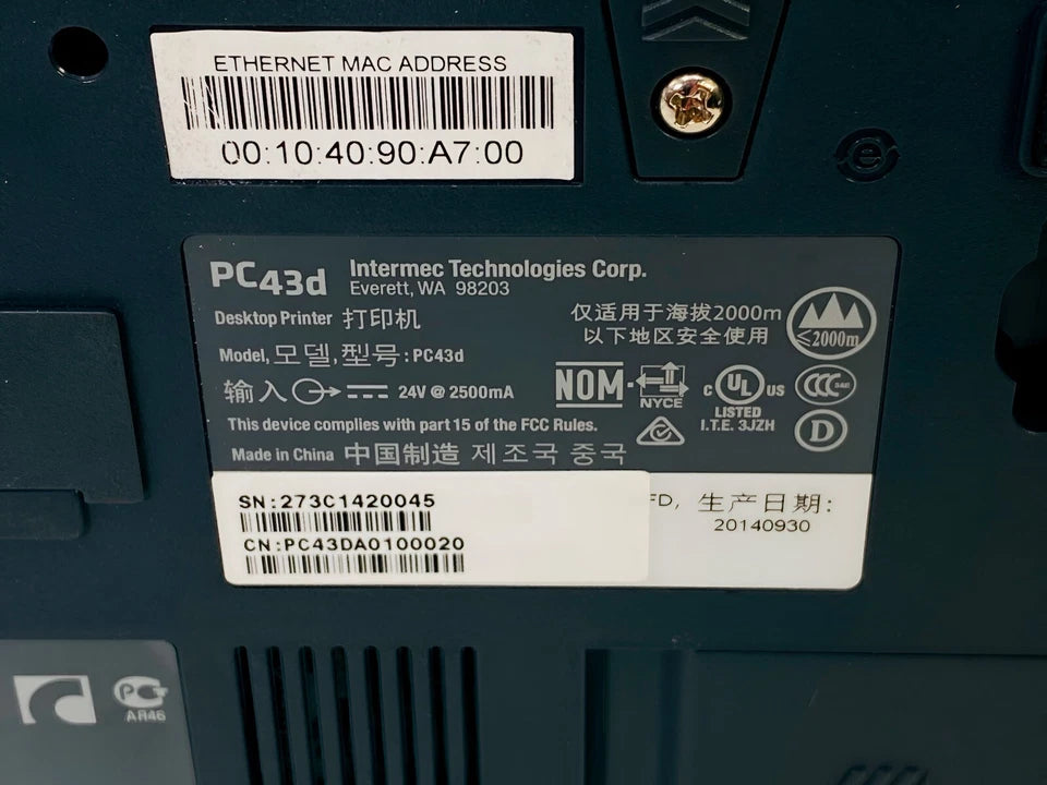 GOOD WORKING Intermec PC43d Thermal Label Printer – 4x6" Shipping, UPS/FedEx/USPS ✅