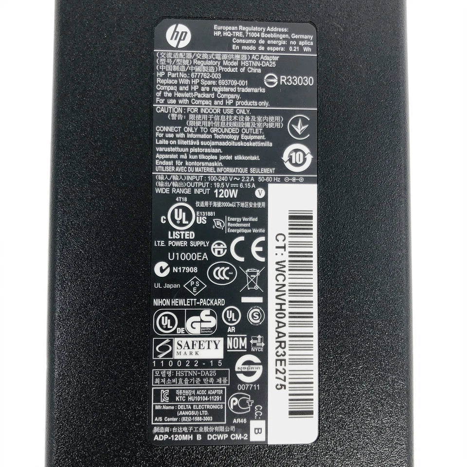 Genuine 120W HP AC DC Adapter 19.5V for Pavilion 20" / 21" inch AiO Desktop OEM