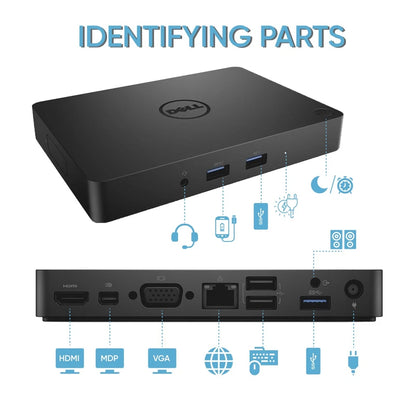 🔥 Genuine Dell WD15 K17A USB-C Docking Station – Business Dock, Dual 4K Display 🖥️⚡